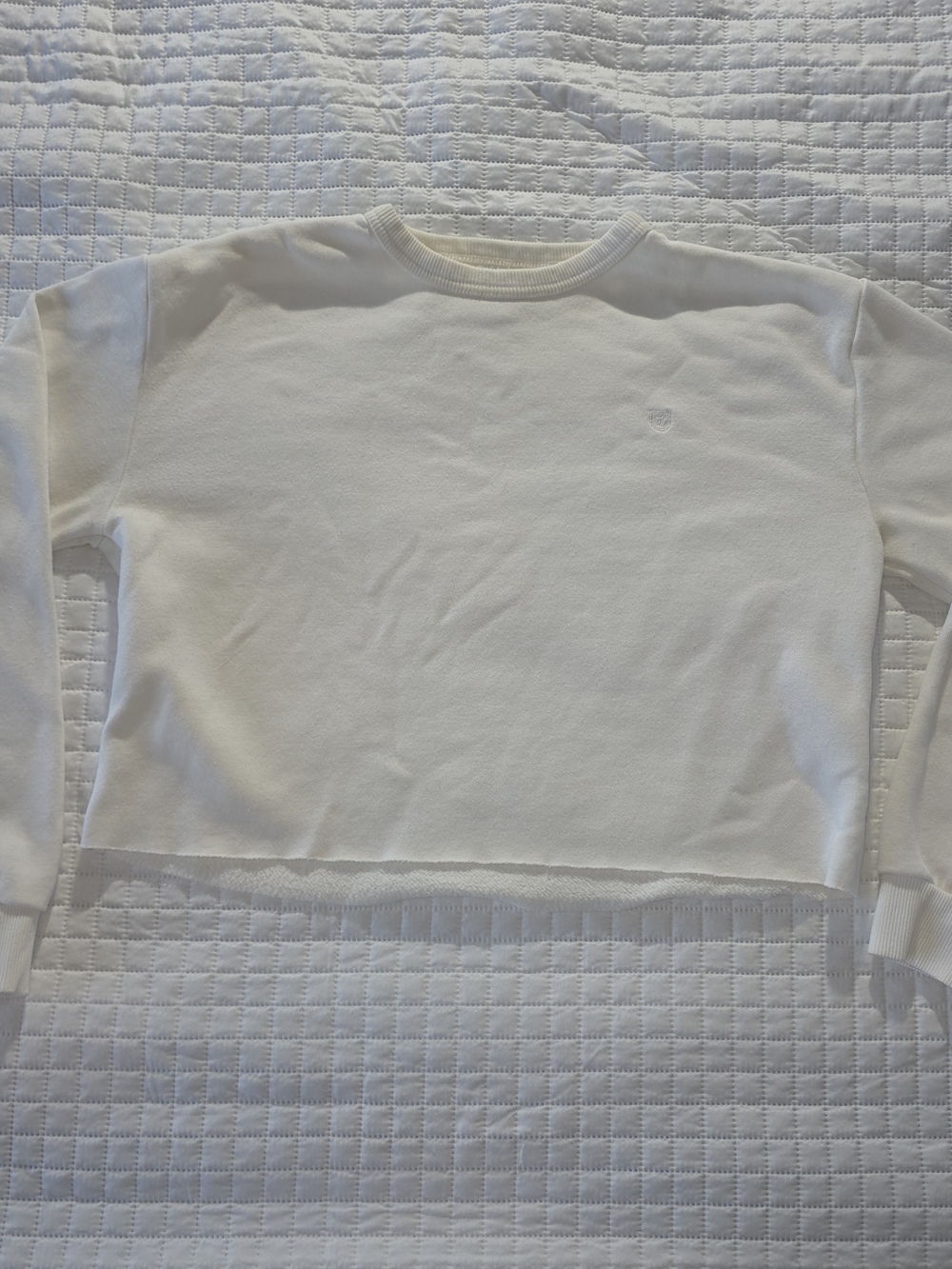 Brixton Cream Cropped Crewneck Sweater
